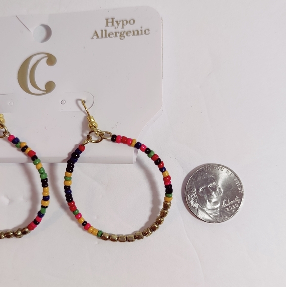 Charming Charlie Colorful Seed Bead Necklace and Earrings New - Picture 7 of 14